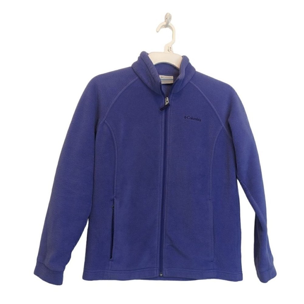 Columbia Fleece Benton Springs Full Zip GRAPE GUM Girls Jacket Large 14-16